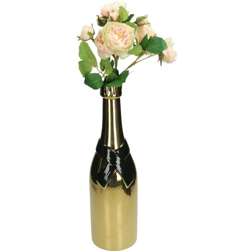 Ваза фаянсовая "Champagne Bottle", 39х11х12 см, золотистый - 2