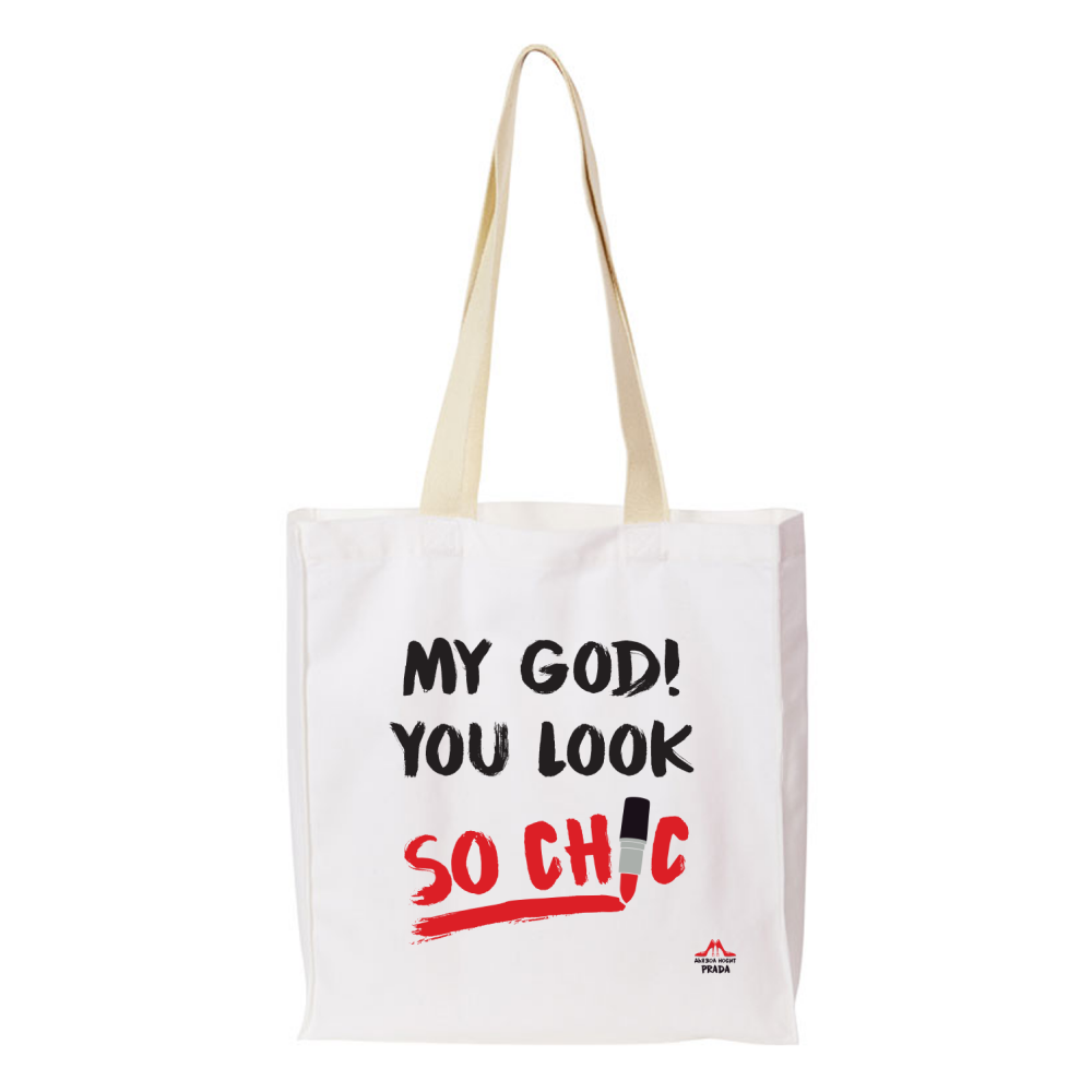 Сумка "My god! You look so chic", хлопок, белый