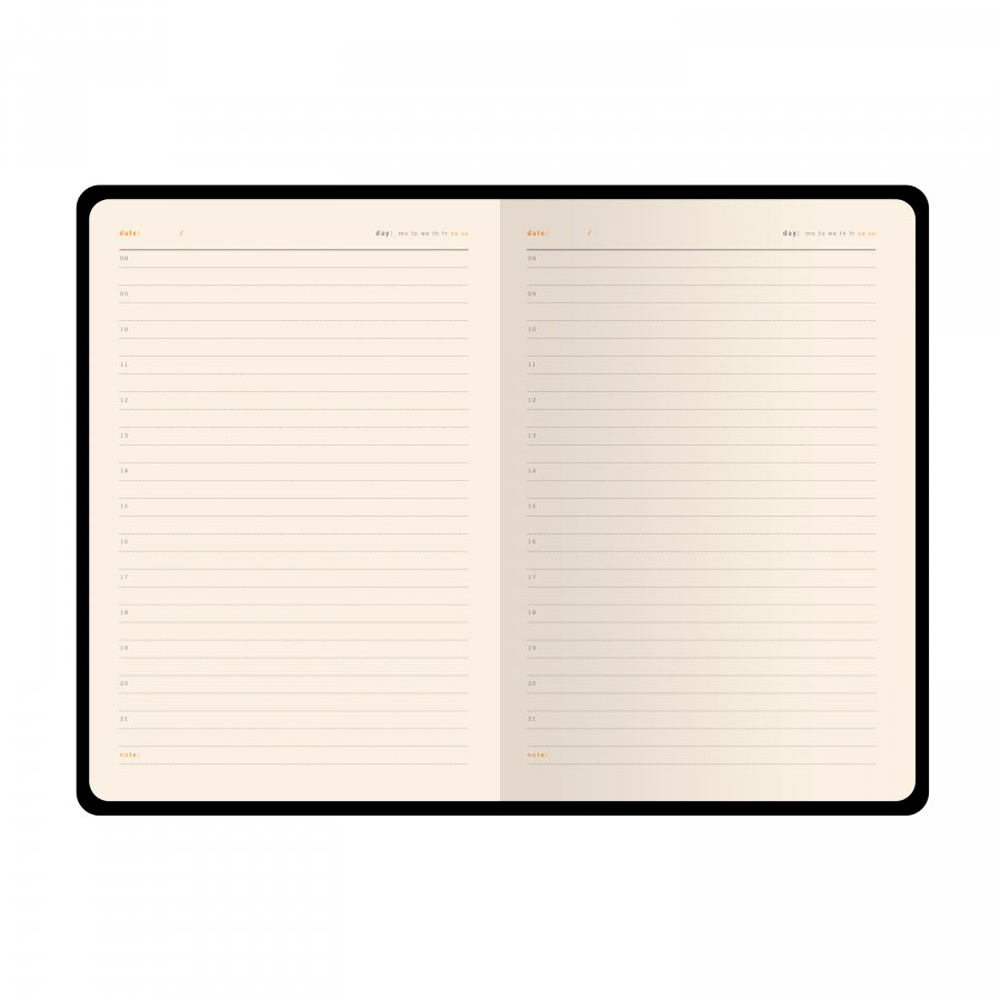 Ежедневник недатированный "Boston", A5, 272 страницы, черный - 3