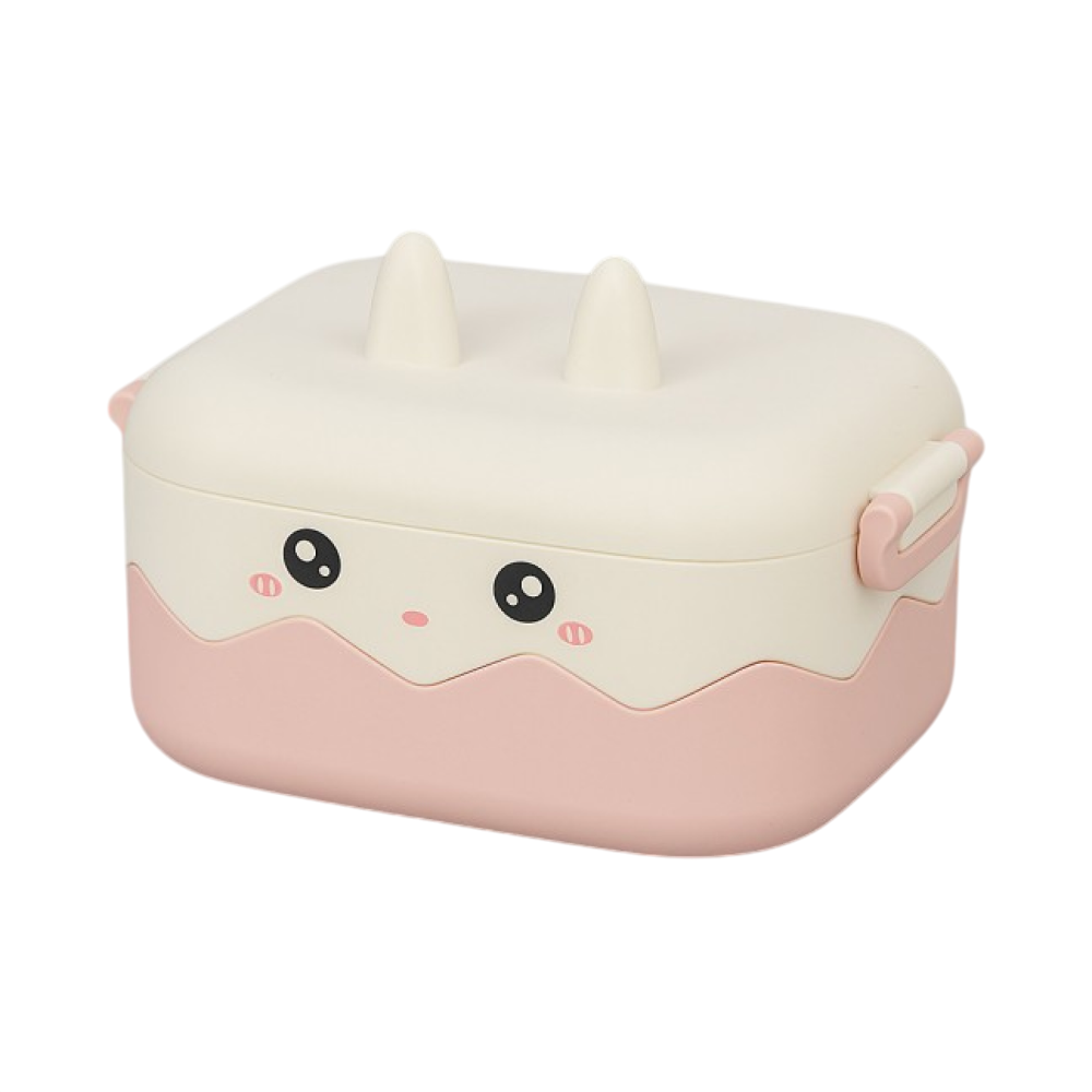 Контейнер для еды "Cute bunny", пластик, белый