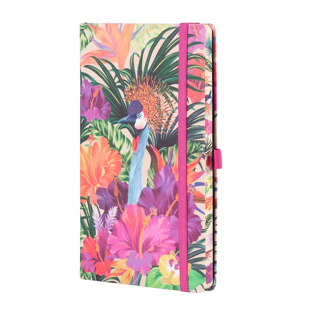 Блокнот "Eden tropical", А5, 96 листов, линейка, на резинке, разноцветный, розовый - 3