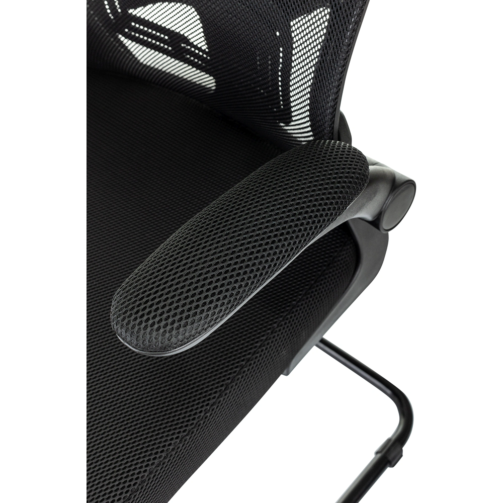 Кресло на полозьях Бюрократ "MC-109", сетка, ткань, металл черный, черный - 4