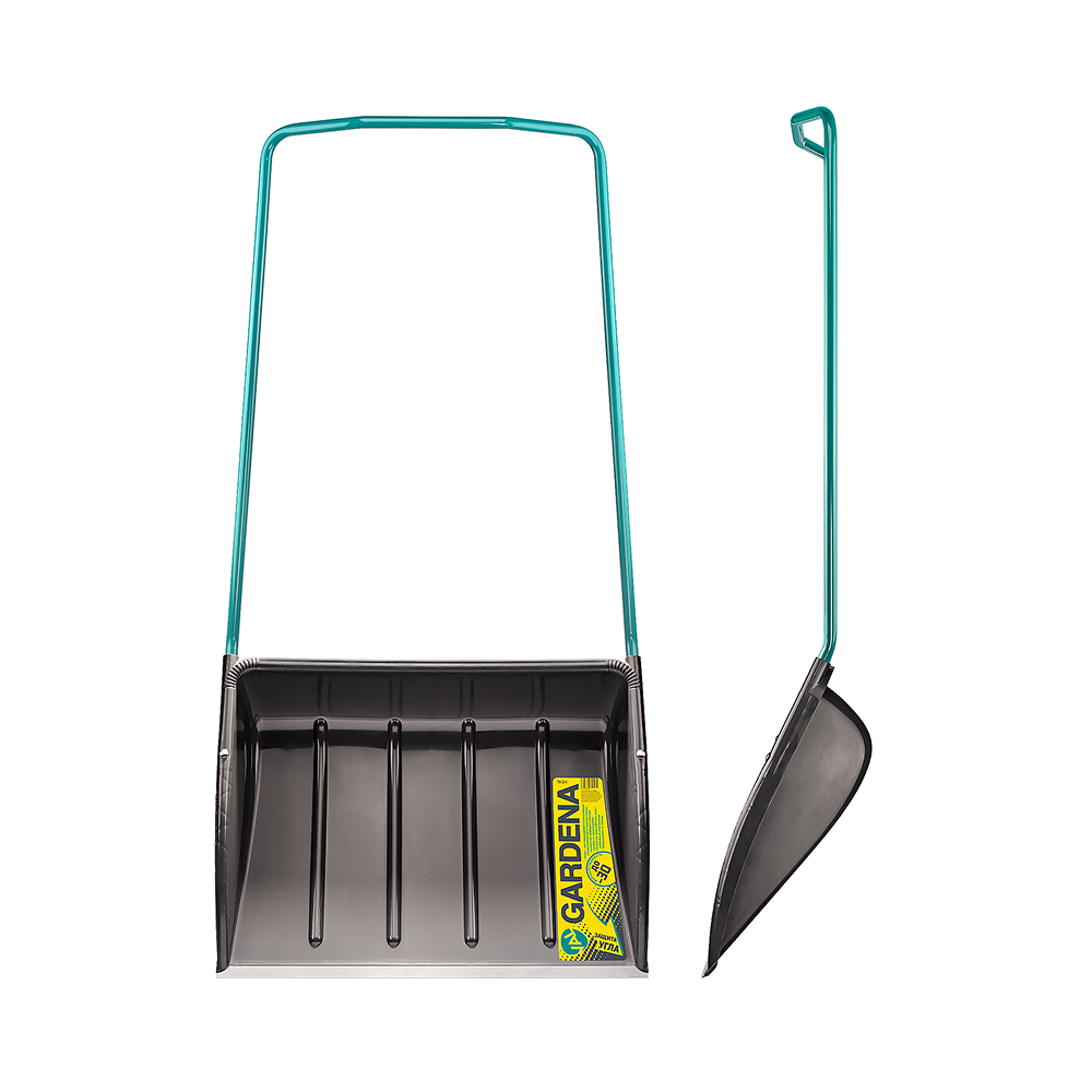 Скрепер для снега val Gardena Amigo, 730x560x1500, морозостойкий полипропилен, ребра жесткости, стальная рукоятка, графит