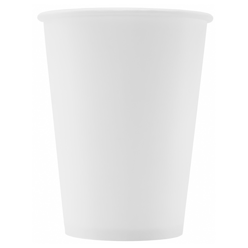 Стакан картонный 300 мл, 1сл., 50шт/упак, белый, БИО
