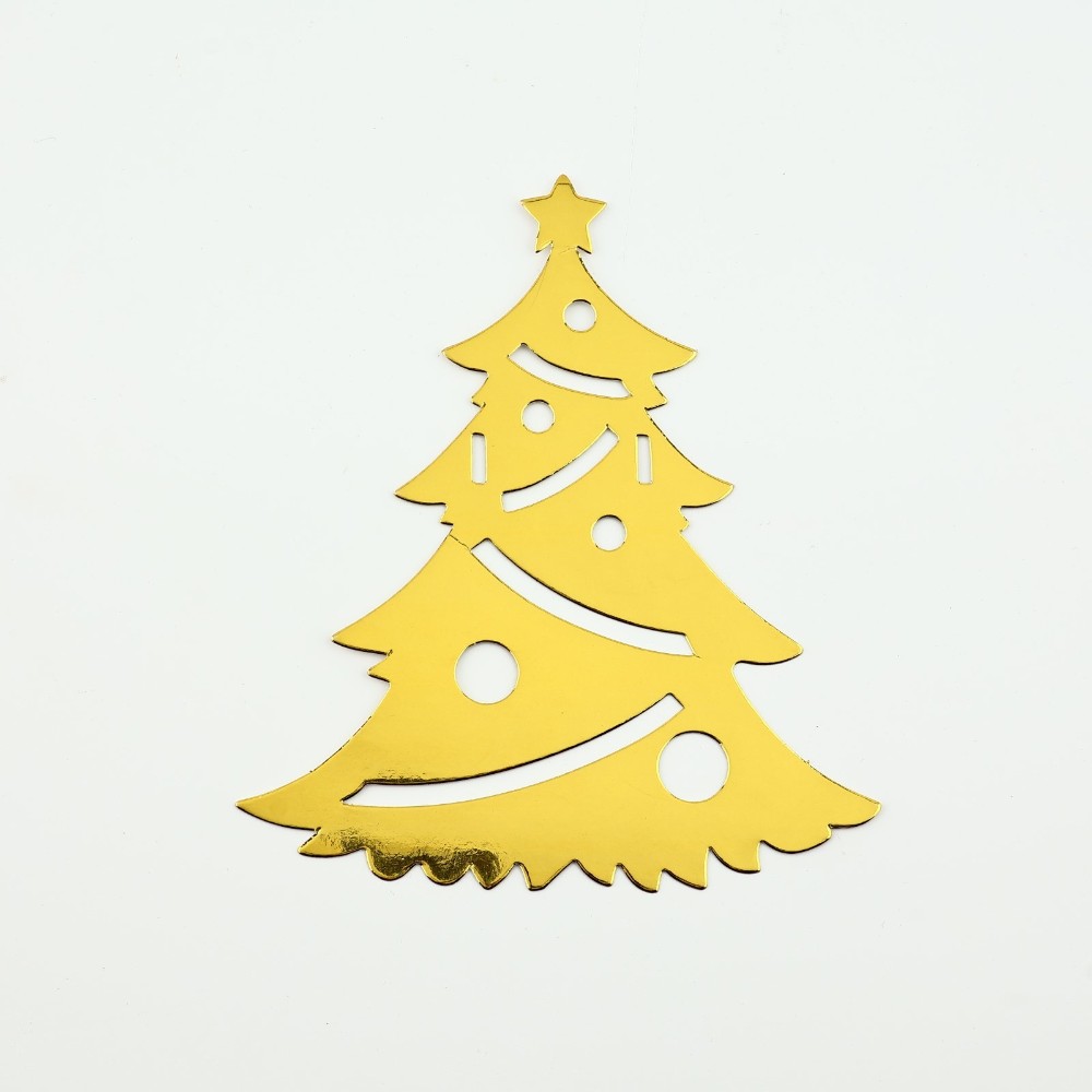 Гирлянда бумажная "Новогодняя" золотой - 9