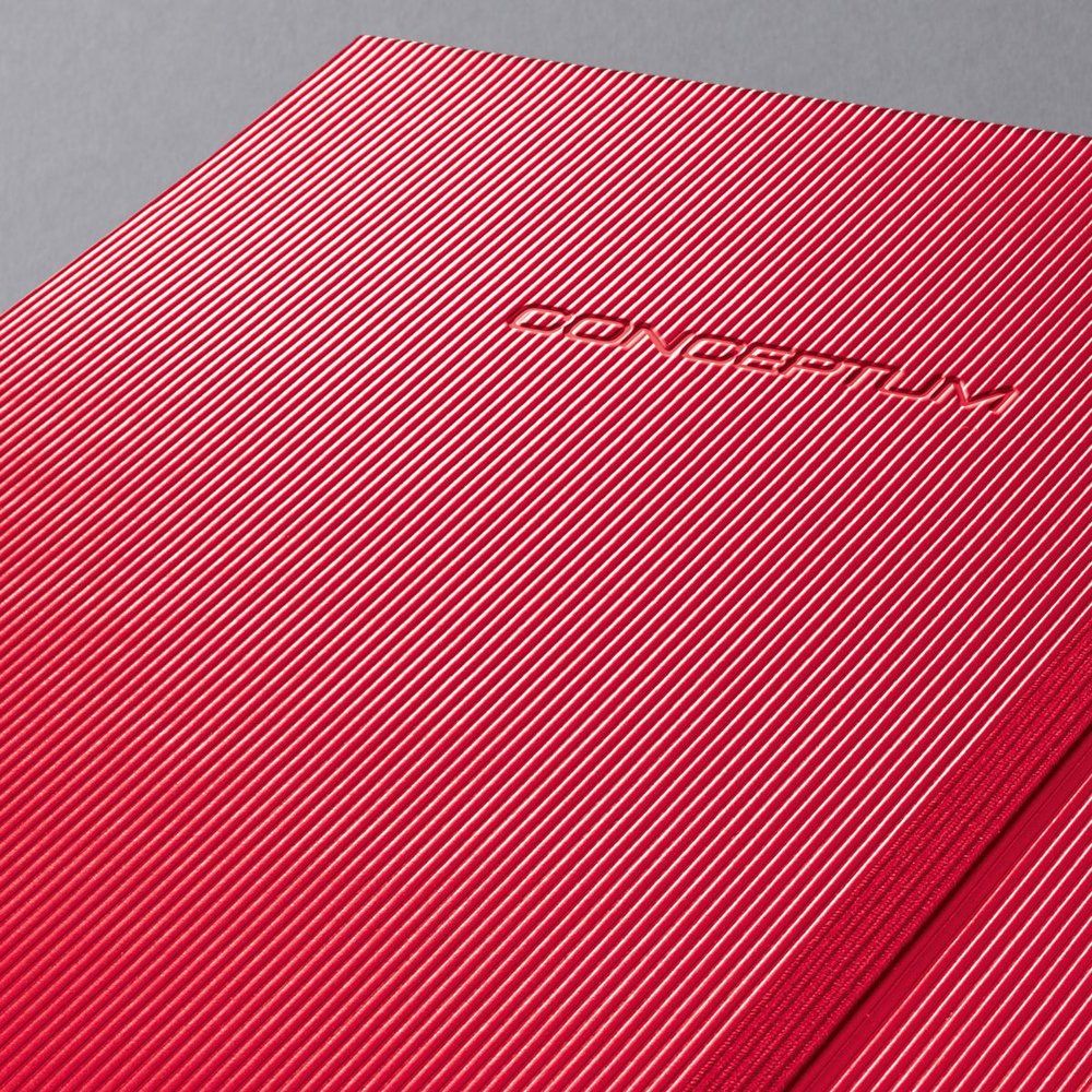 Блокнот на резинке "Conceptum CO6", А5, 97 листов, линованный, красный