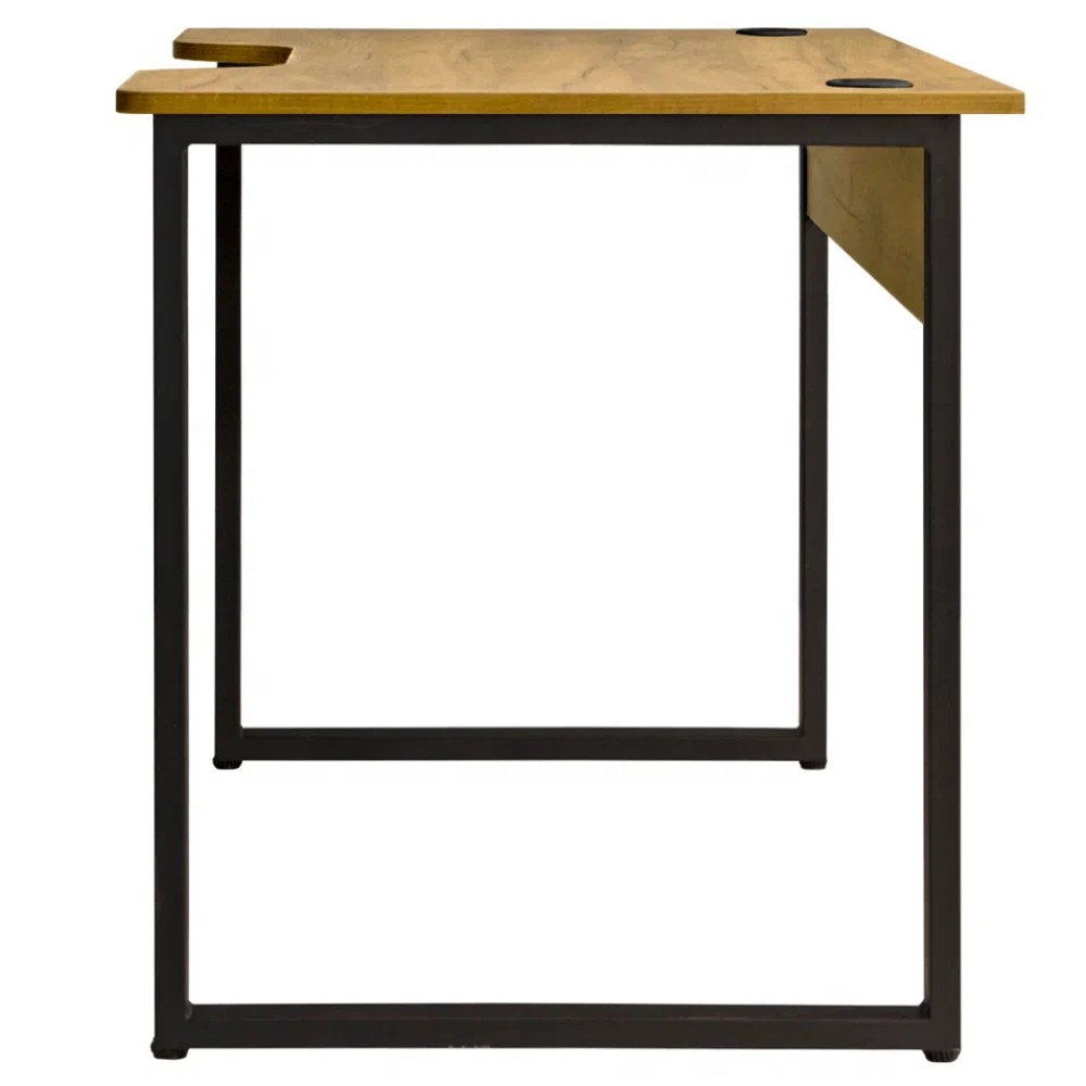 Стол компьютерный игровой Millwood Лофт Гонконг (ДТ-3), 1300x700 мм, дуб золотой крафт, черный - 6