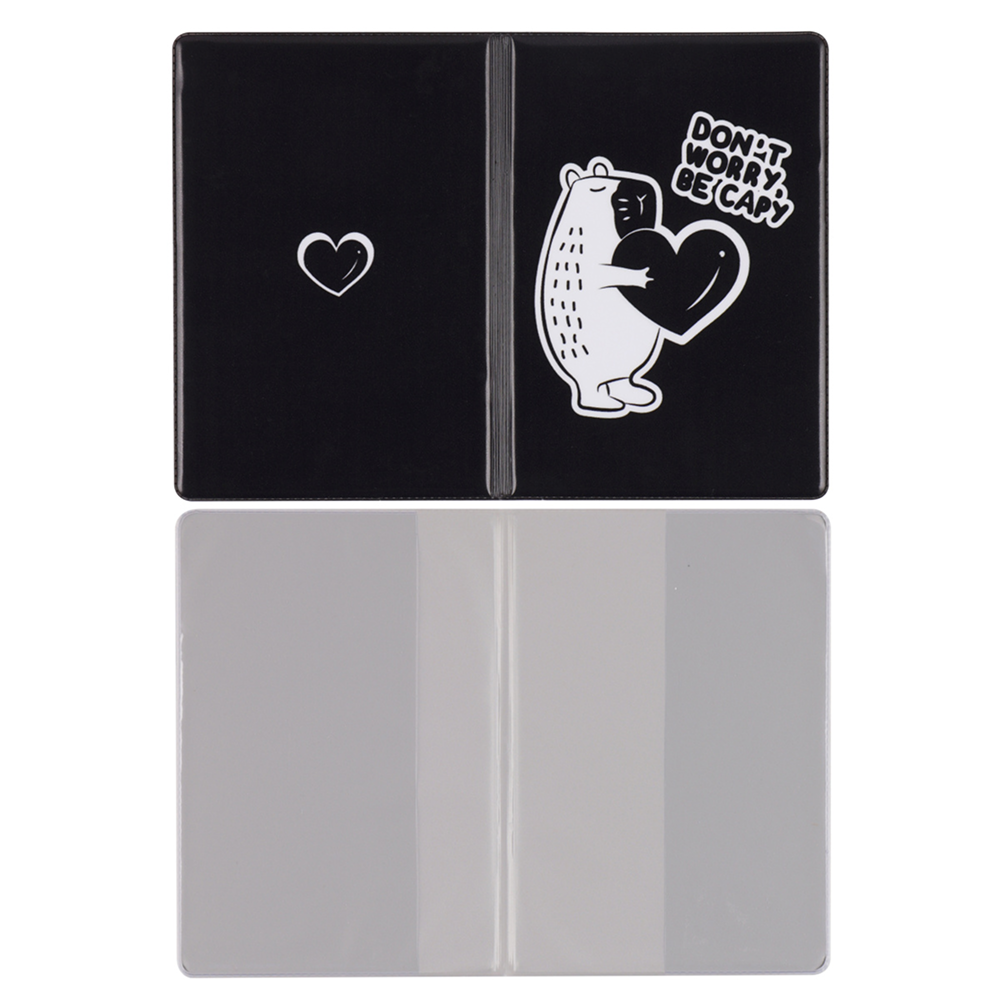 Обложка для паспорта "Капибара", черный - 3