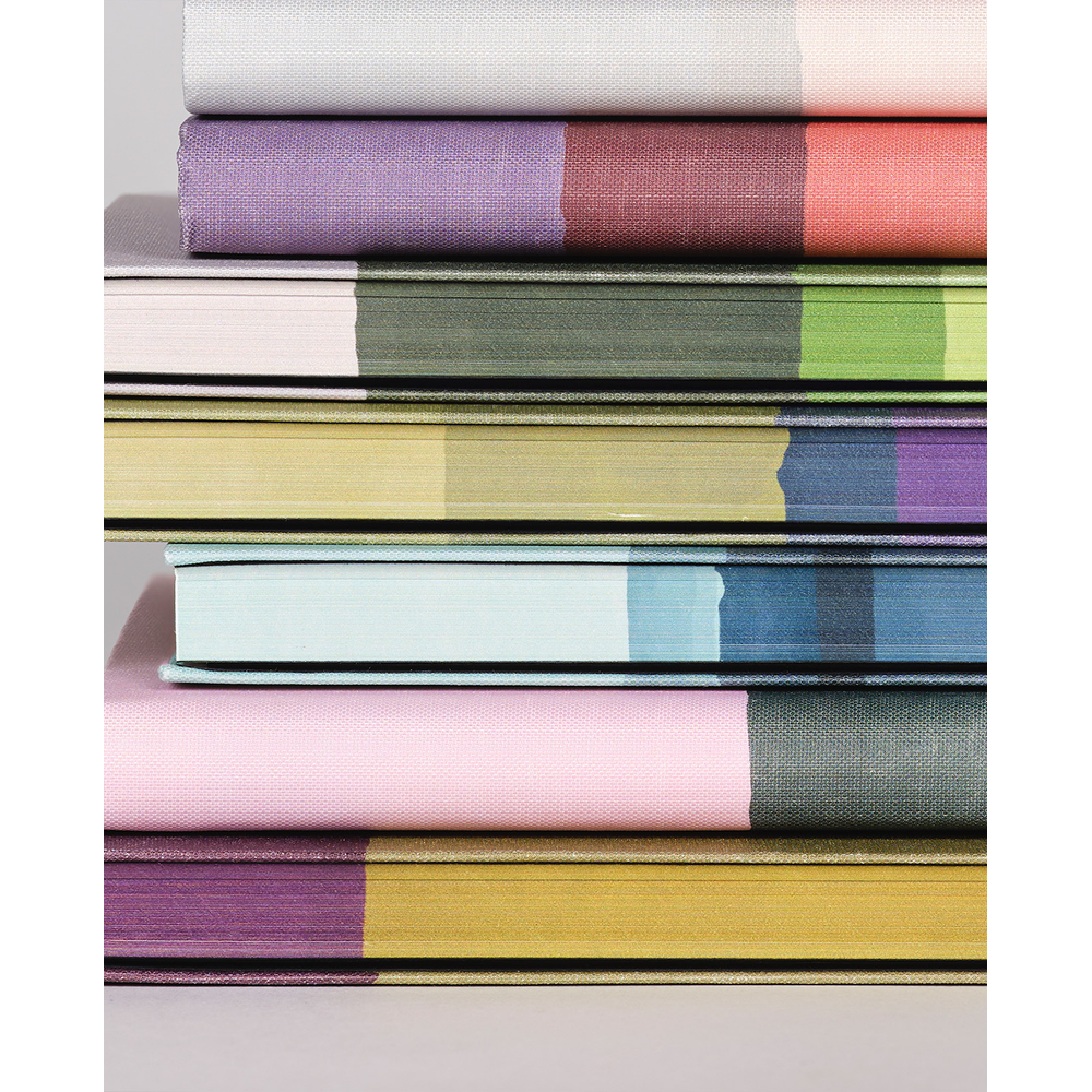Блокнот "Stripes shadow", А5, 96 листов, линейка, голубой, срез разноцветный - 6