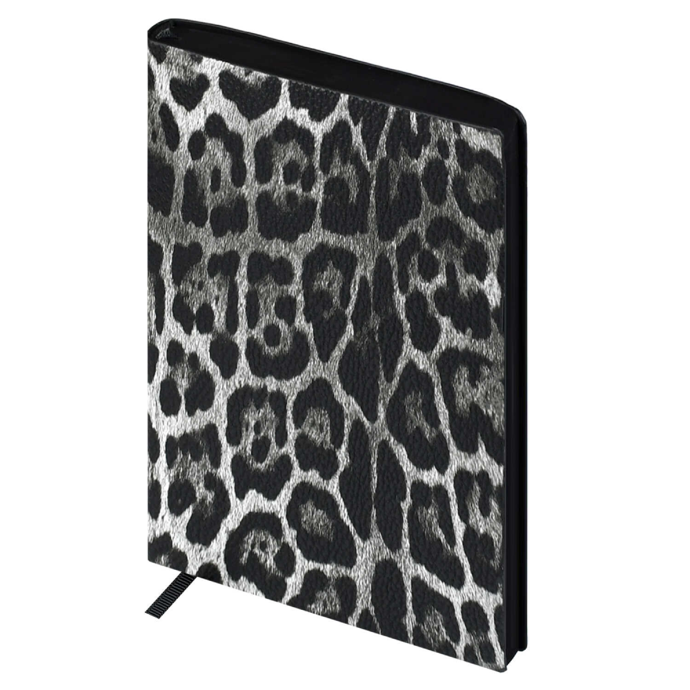 Ежедневник недатированный "Леопард", А6+, 320 страниц, линейка, серый