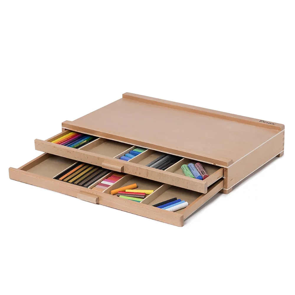 Ящик художника "Pinax" для карандашей и пастели, 2 ячейки, бук - 3