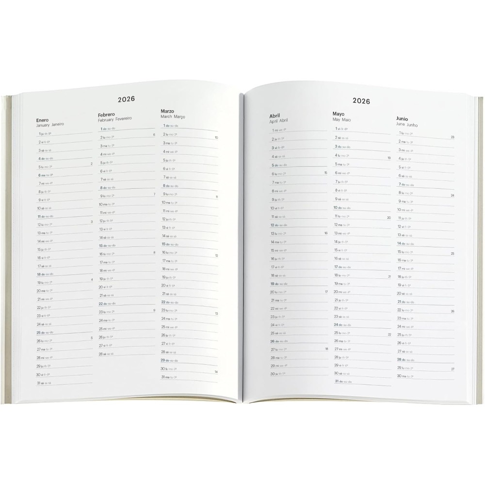 Ежедневник датированный "Back to Basics" 2026, A5, линейка, темно-синий - 4