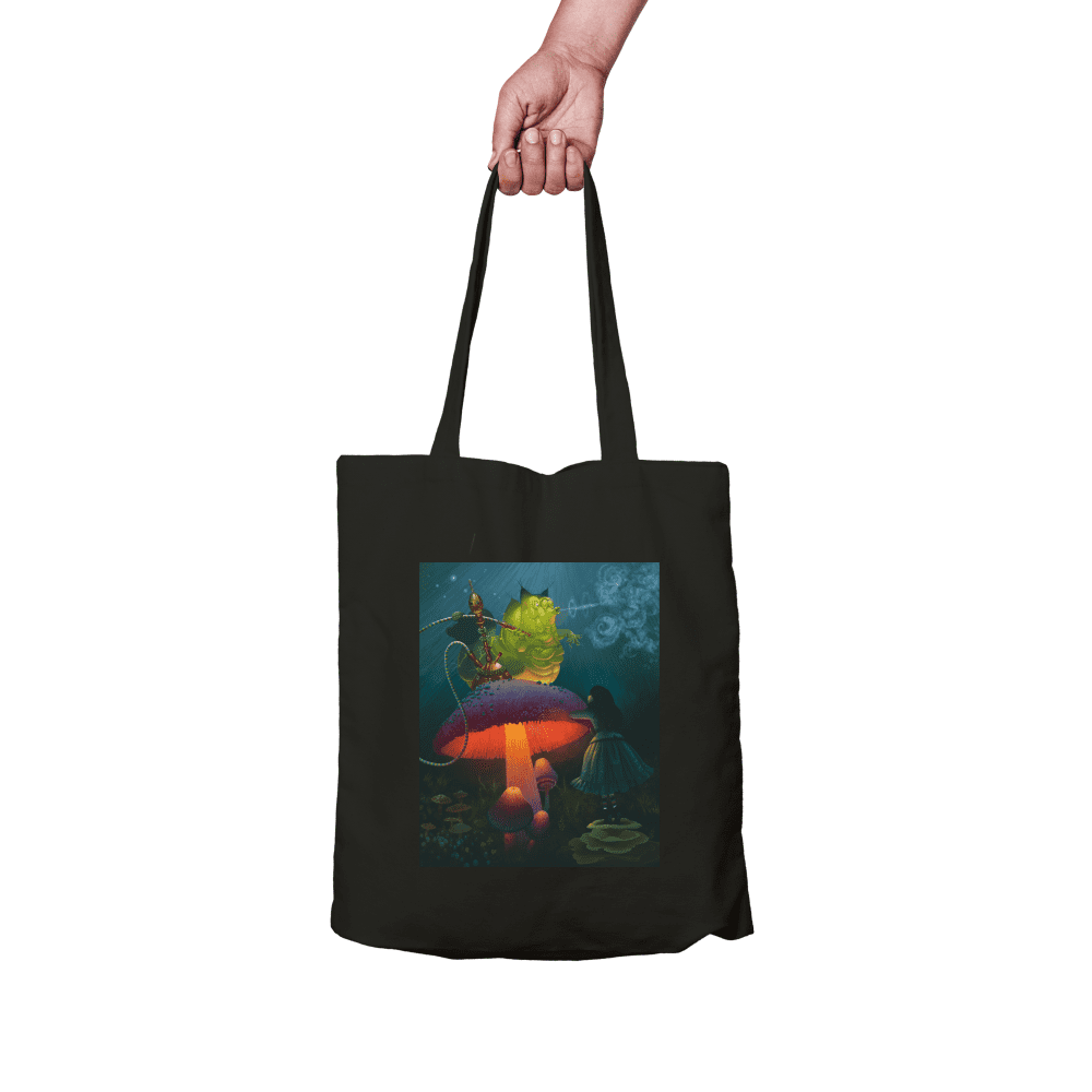 Сумка для покупок "Алиса в стране чудес", Л. Кэрролл, черный