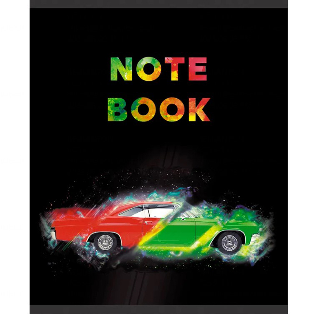 Тетрадь "Красочные машины", А5, 96 листов, клетка, ассорти - 6