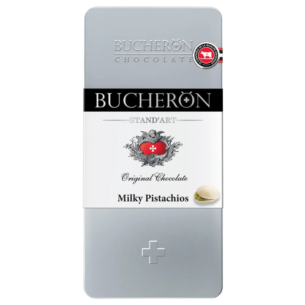 Шоколад молочный "Bucheron", 100 гр., с фисташками
