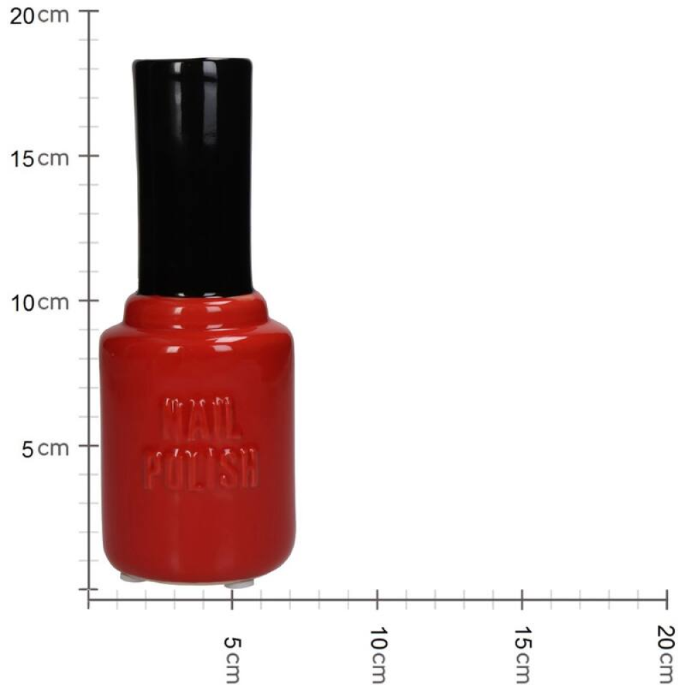 Ваза "Nail Polish", керамическая, красный, черный