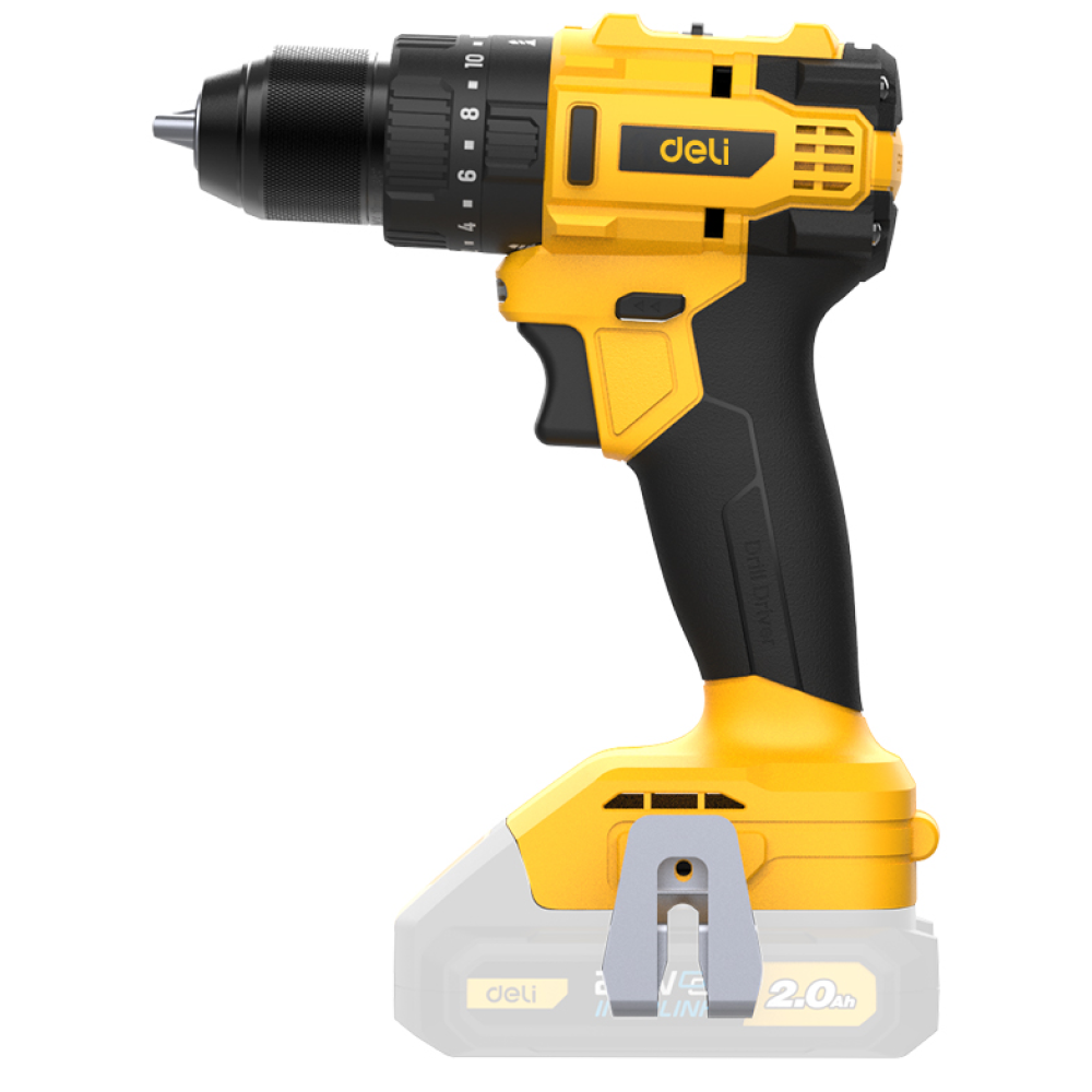 Аккумуляторная дрель-шуруповерт Deli YS DC150Z, 20 В, 50 Нм, без АКБ и З/У, коробка