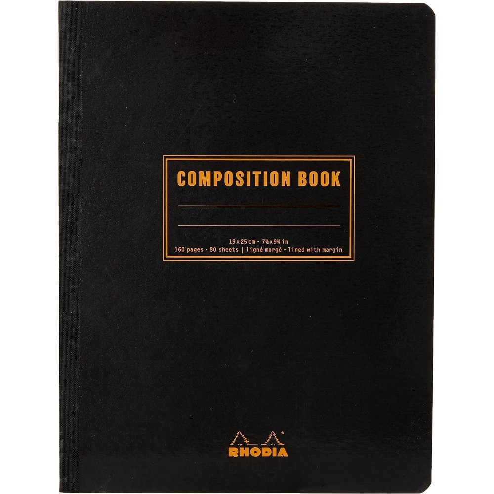 Книга для записей "Rhodia Classic", B5, 190x250 мм, 80 листов, в линейку, черный