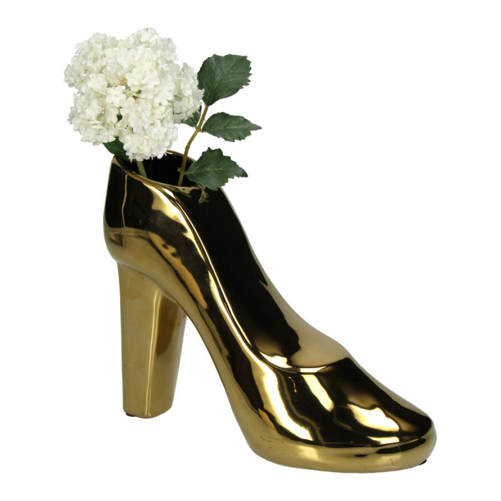 Ваза "Shoe", керамическая, золотой - 4