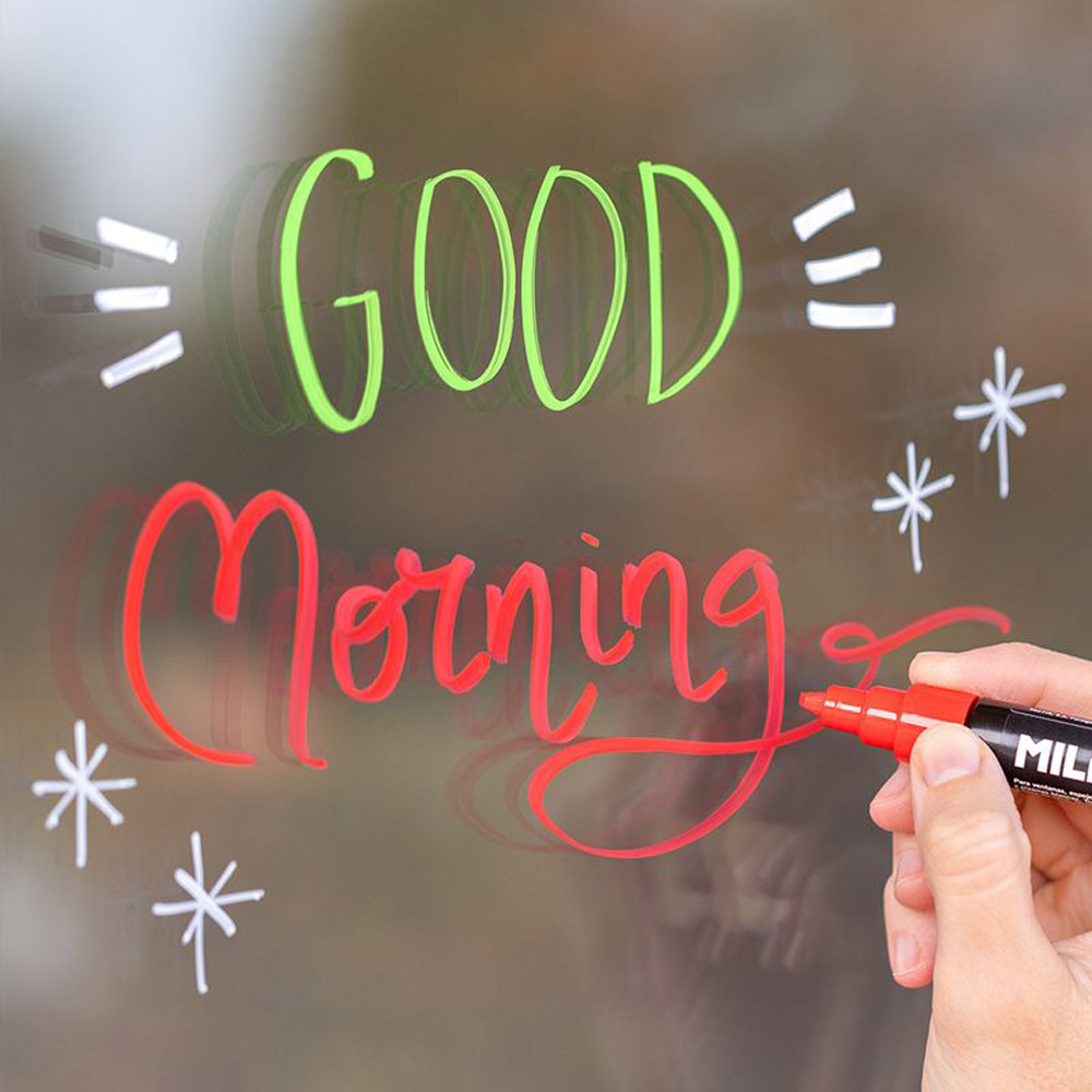 Маркер меловой "Milan", 15 мм, белый - 3