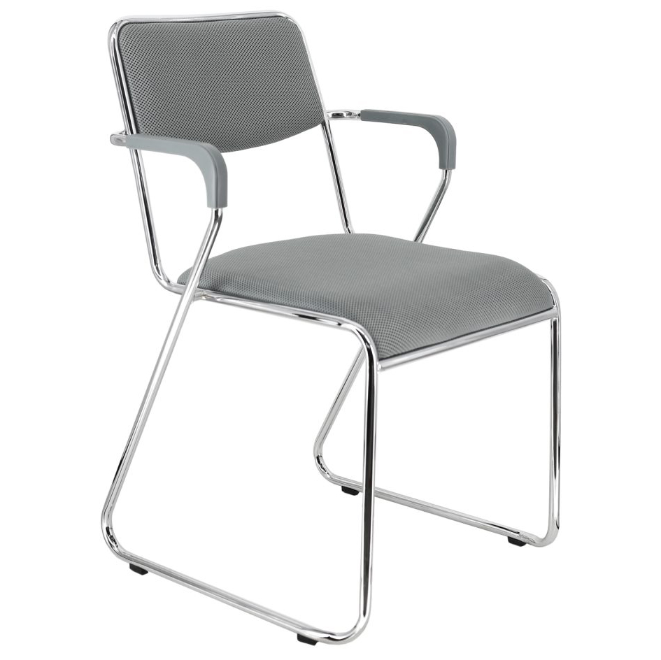 Стул для посетителей EVERPROF "Fix Plus", ткань, металл, серый