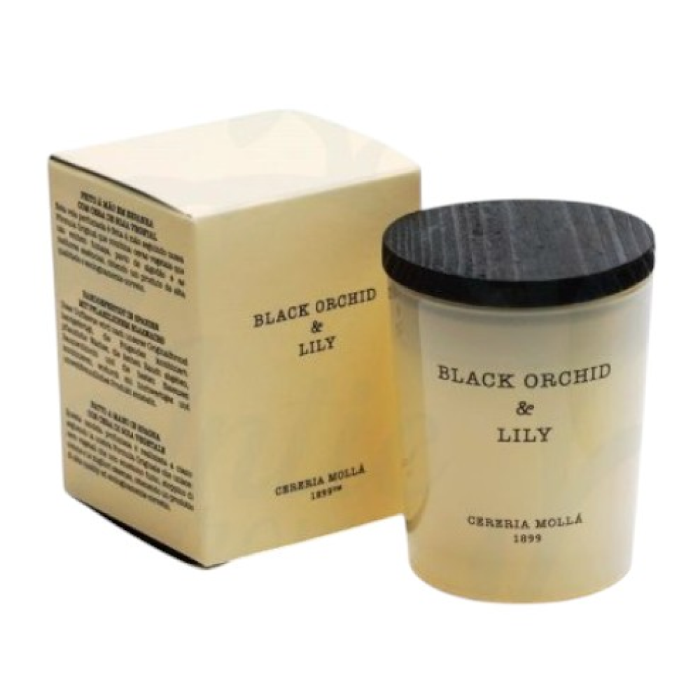 Свеча ароматическая CERERIA MOLLA "Black Orchid & Lily", 70 гр, подарочная упаковка