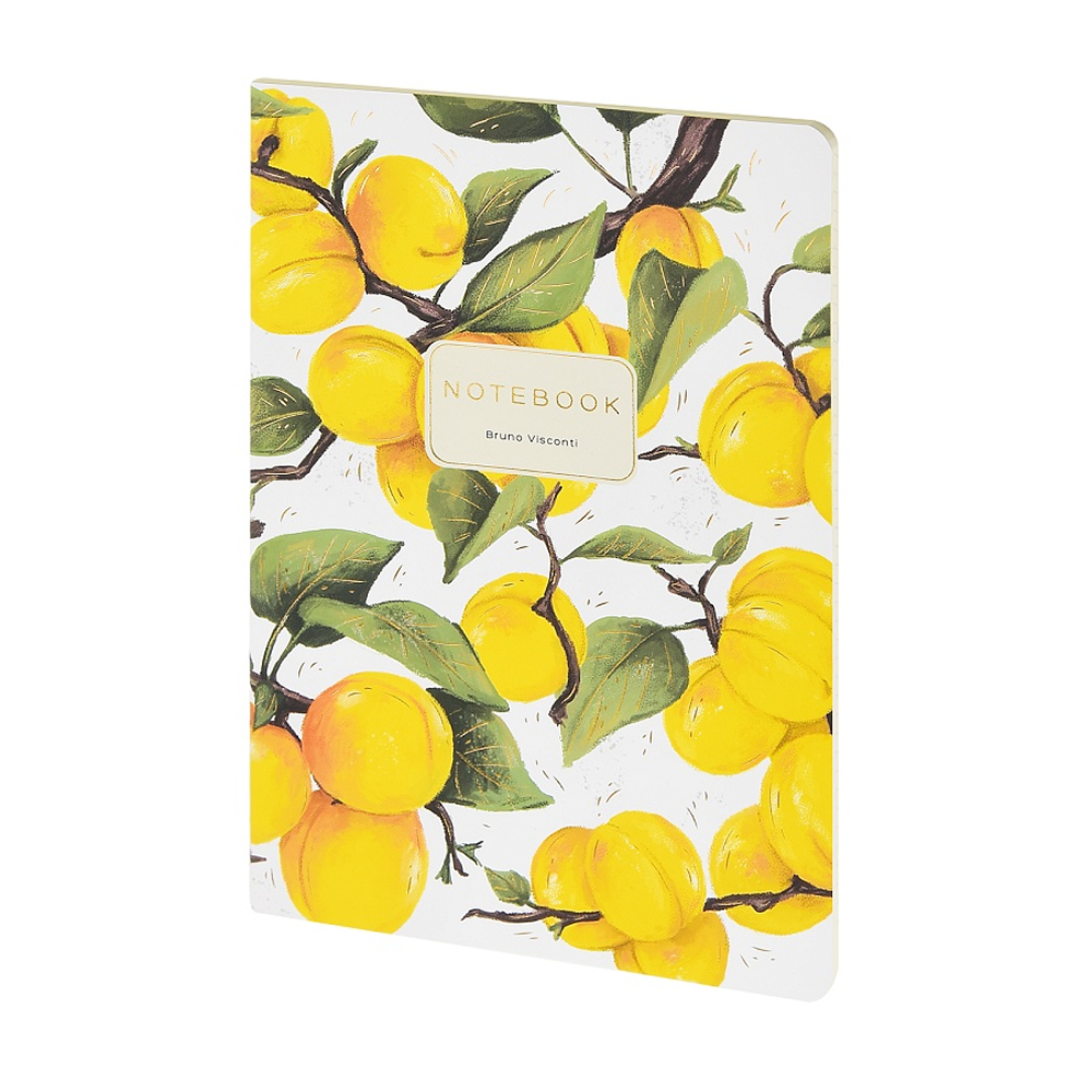 Тетрадь "Flora. Paradise. Абрикосы", A5, 40 листов, клетка, белый, желтый