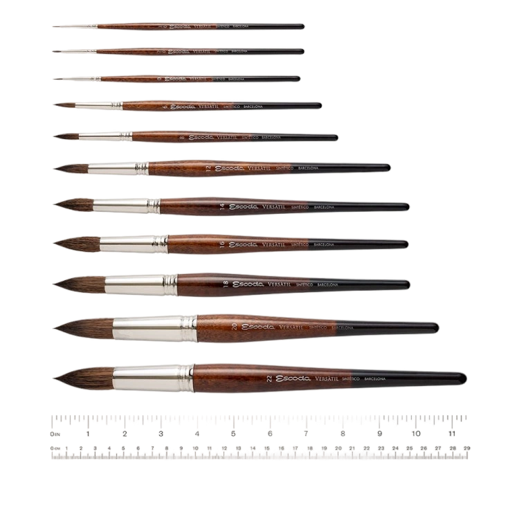 Кисть "Escoda Versatil Brush S/H 1540", синтетика, круглая, №3/0