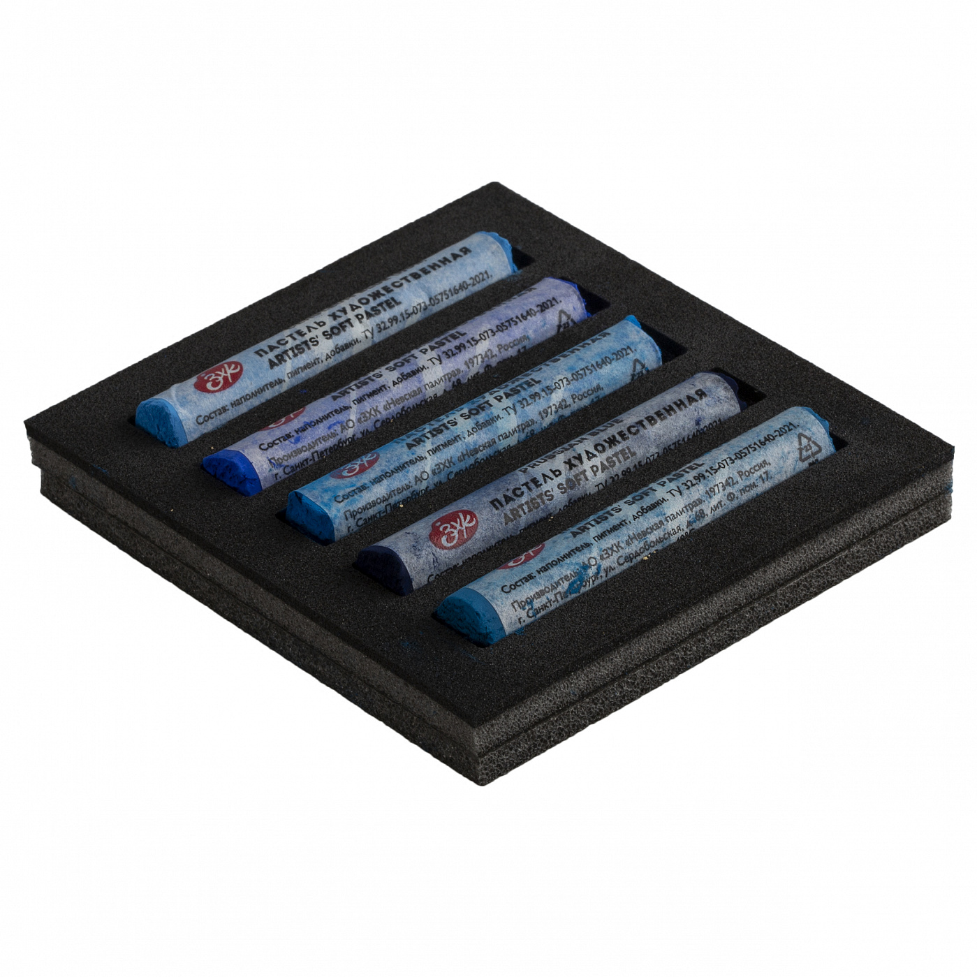 Пастель мягкая "Мастер Класс синие оттенки", набор 5 цветов - 3
