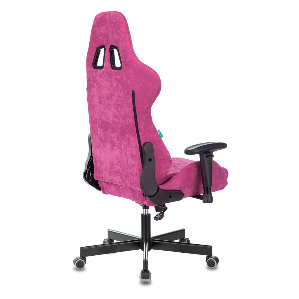 Кресло игровое Бюрократ "VIKING KNIGHT Fabric", ткань, металл, малиновый - 9