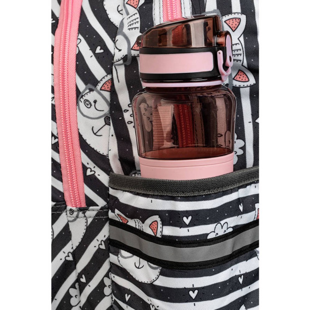 Рюкзак школьный CoolPack "Catnip", черный, белый - 4