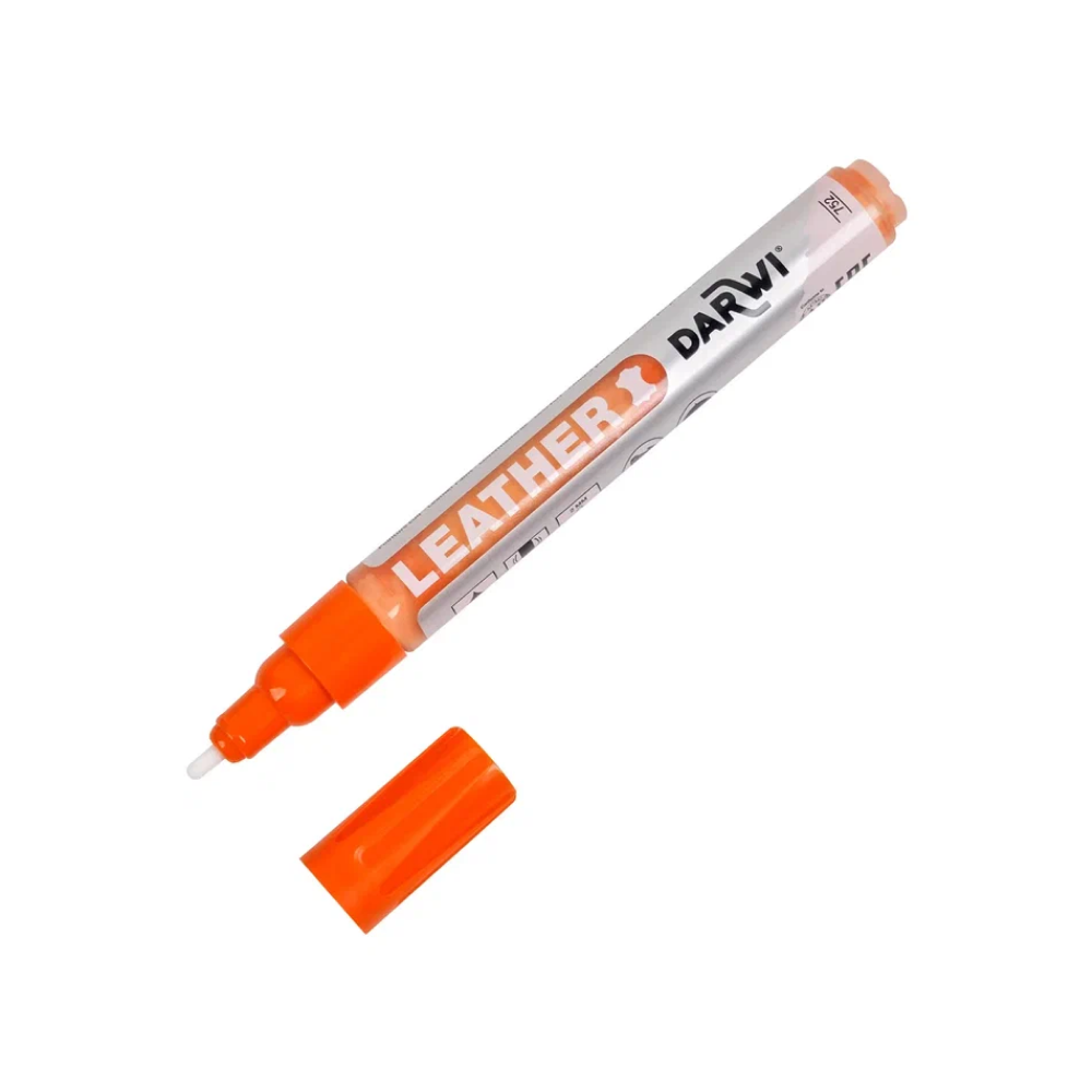 Маркер акриловый для кожи "Darwi", 2 мм, оранжевый