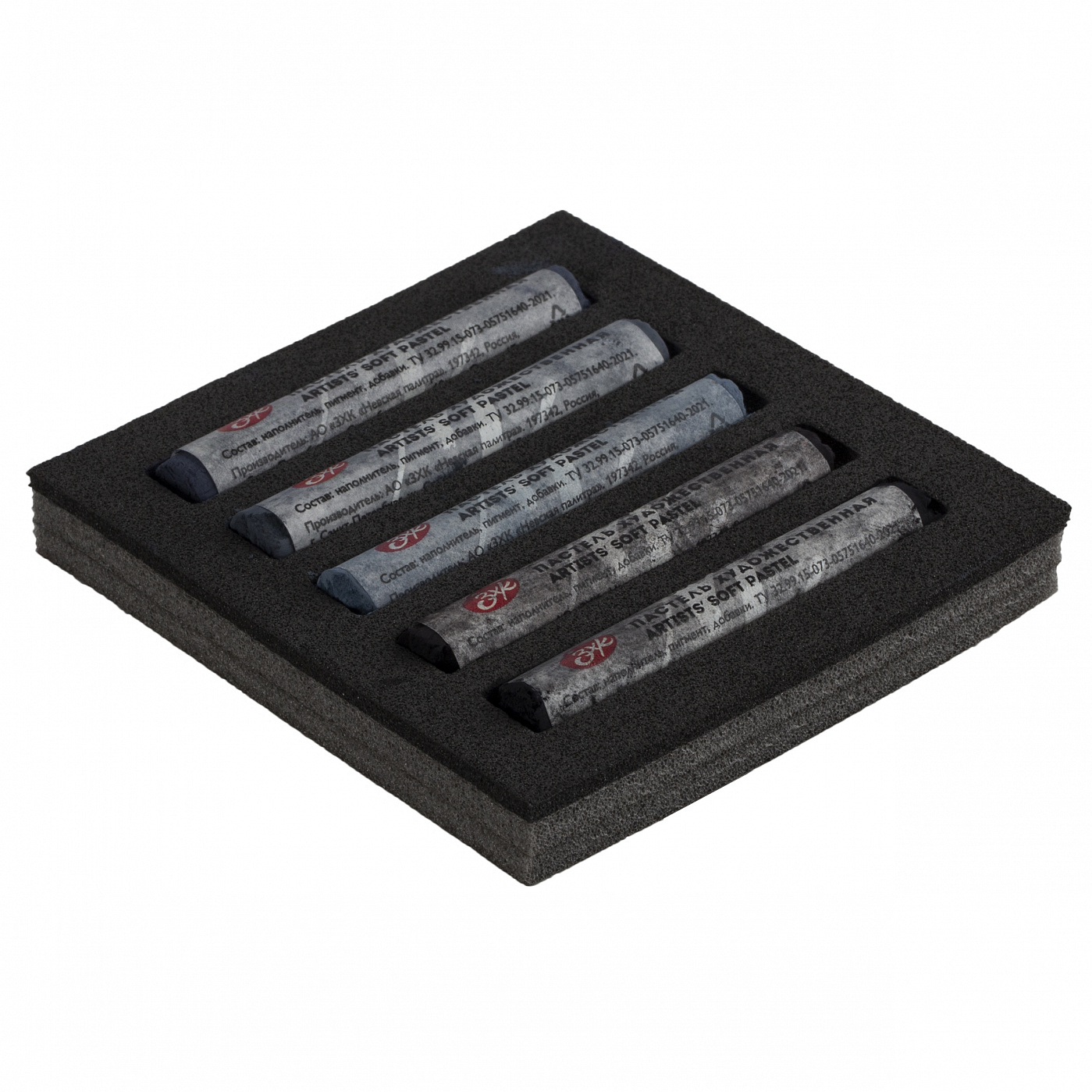 Пастель мягкая "Мастер Класс серые оттенки", набор 5 цветов - 3