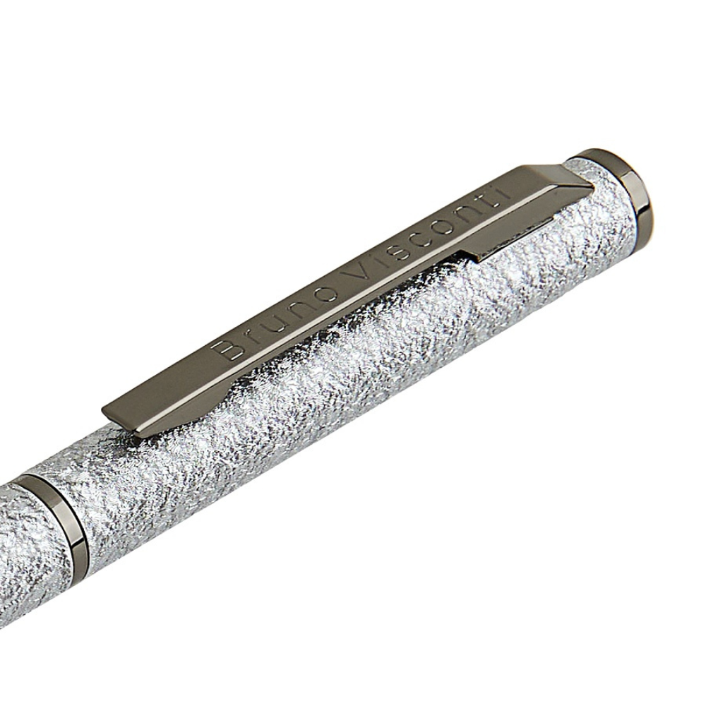 Ручка шариковая автоматическая "Palermo", 0,7 мм, серый, серебристый, стерж. синий