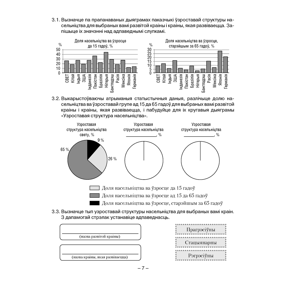 Геаграфiя. 10 клас. Сшытак для практычных i самастойных работ, Кальмакова А. Г., Пікулік В. У., Сарычава В. У., Аверсэв - 6
