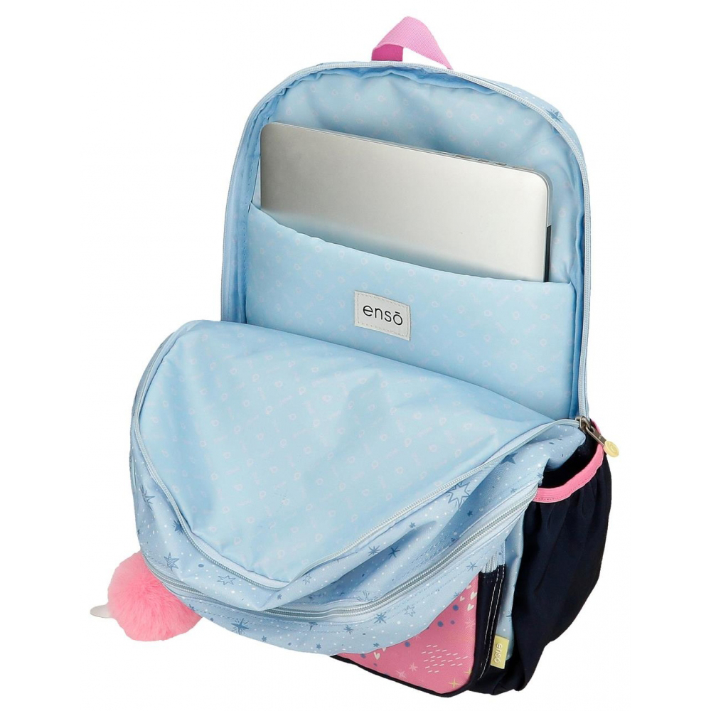 Рюкзак школьный Enso "Dreams come true", L, голубой, розовый - 3