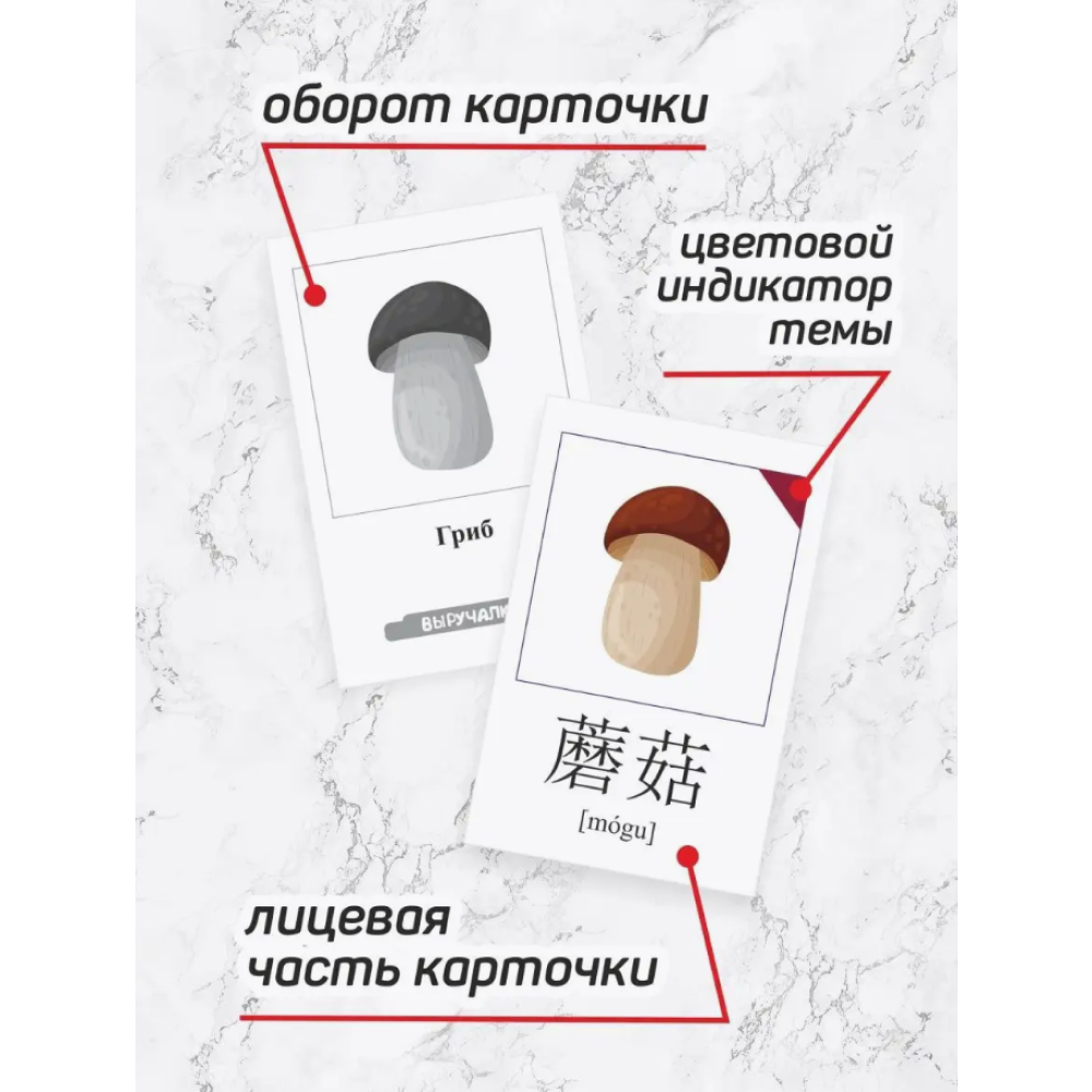 Карточки на китайском языке "Китайский язык", деревянная коробка - 5