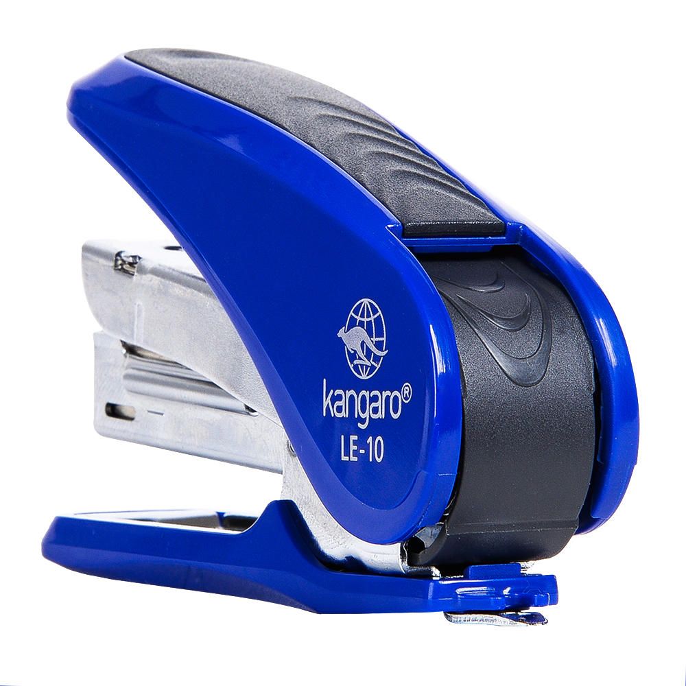 Скобосшиватель "LE-10", №10, 20 листов, темно-синий, на 50% меньше усилий при нажатии - 3