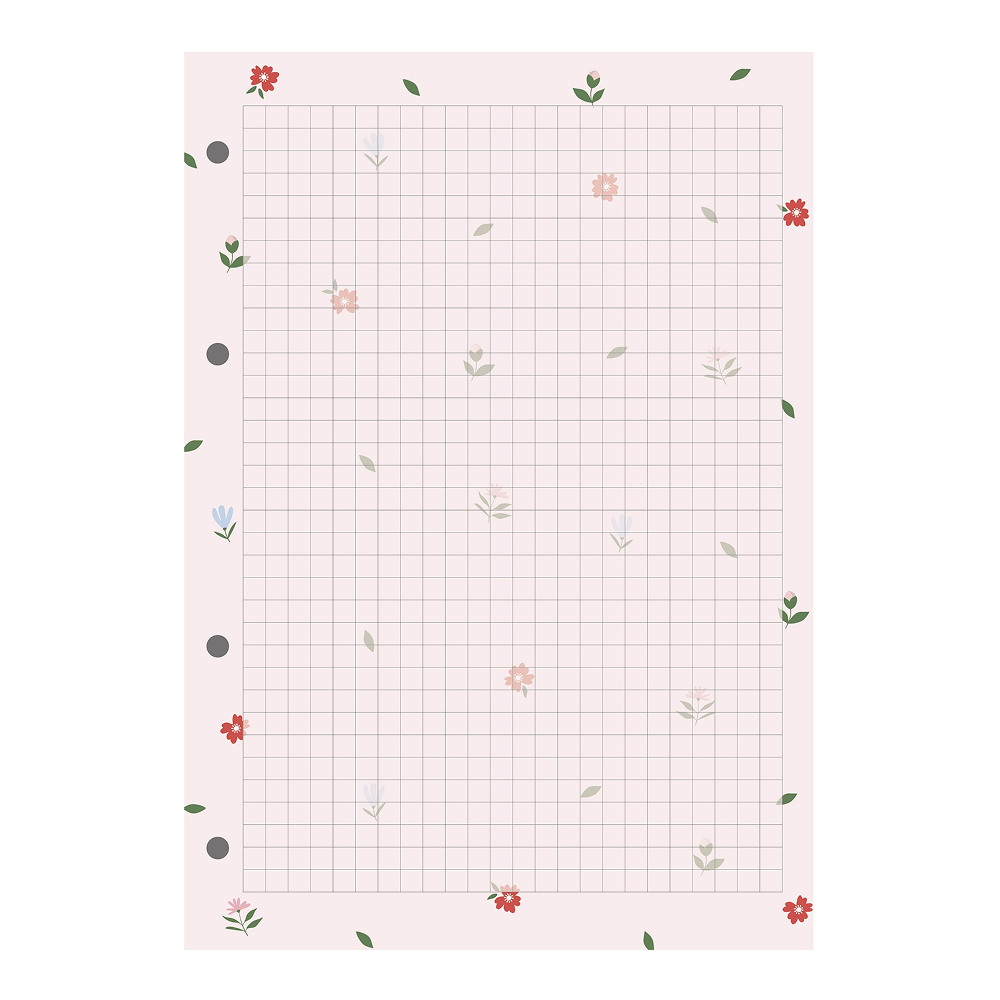 Сменный блок для тетради на кольцах "Coquette", A5, 50 листов, клетка 