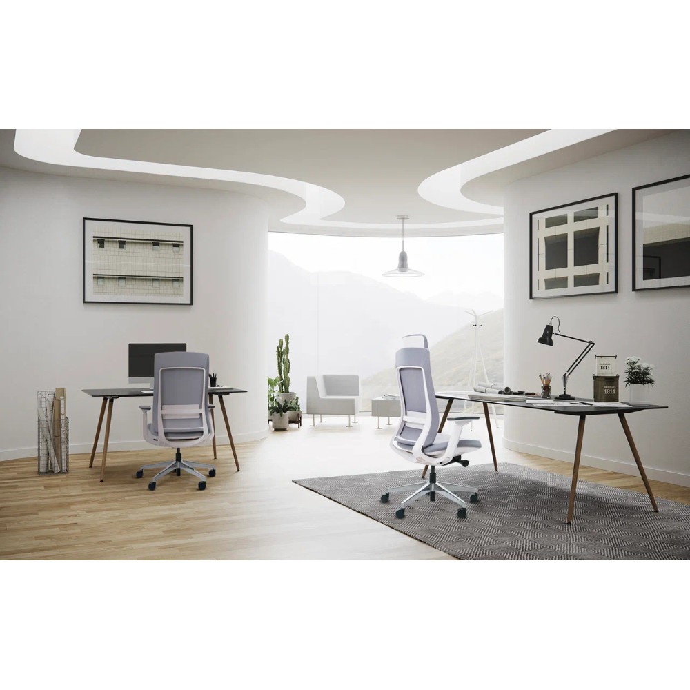 Кресло компьютерное SitZone E-VL002B-BS, сетка, ткань, пластик, серый - 12