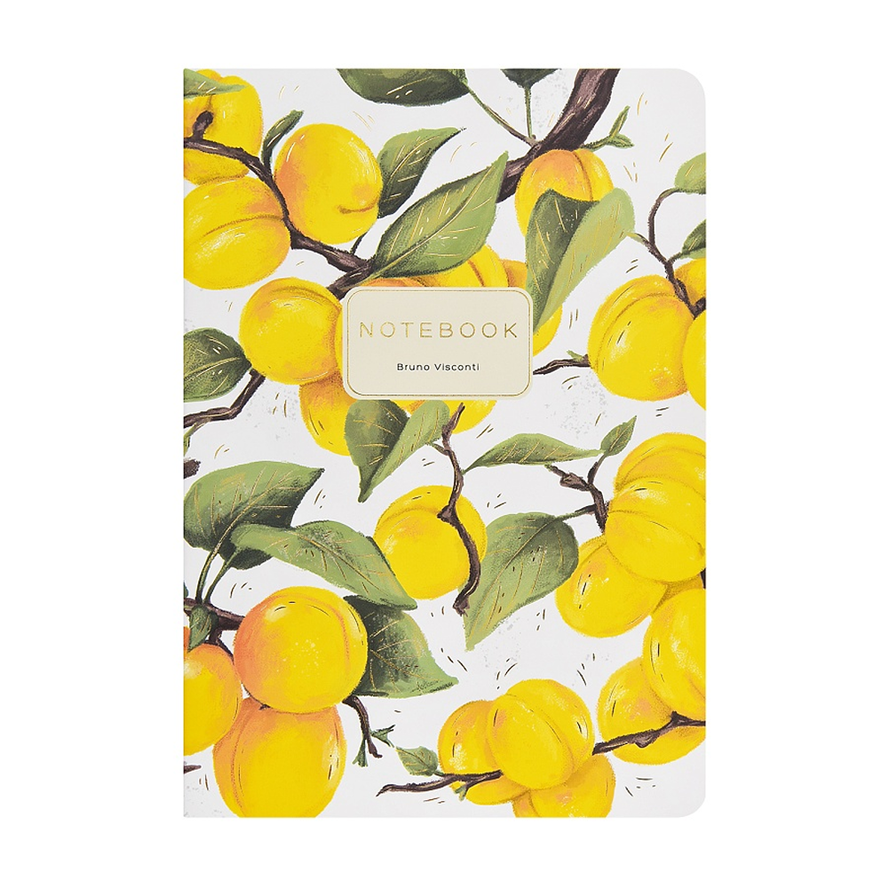 Тетрадь "Flora. Paradise. Абрикосы", A5, 40 листов, клетка, белый, желтый
