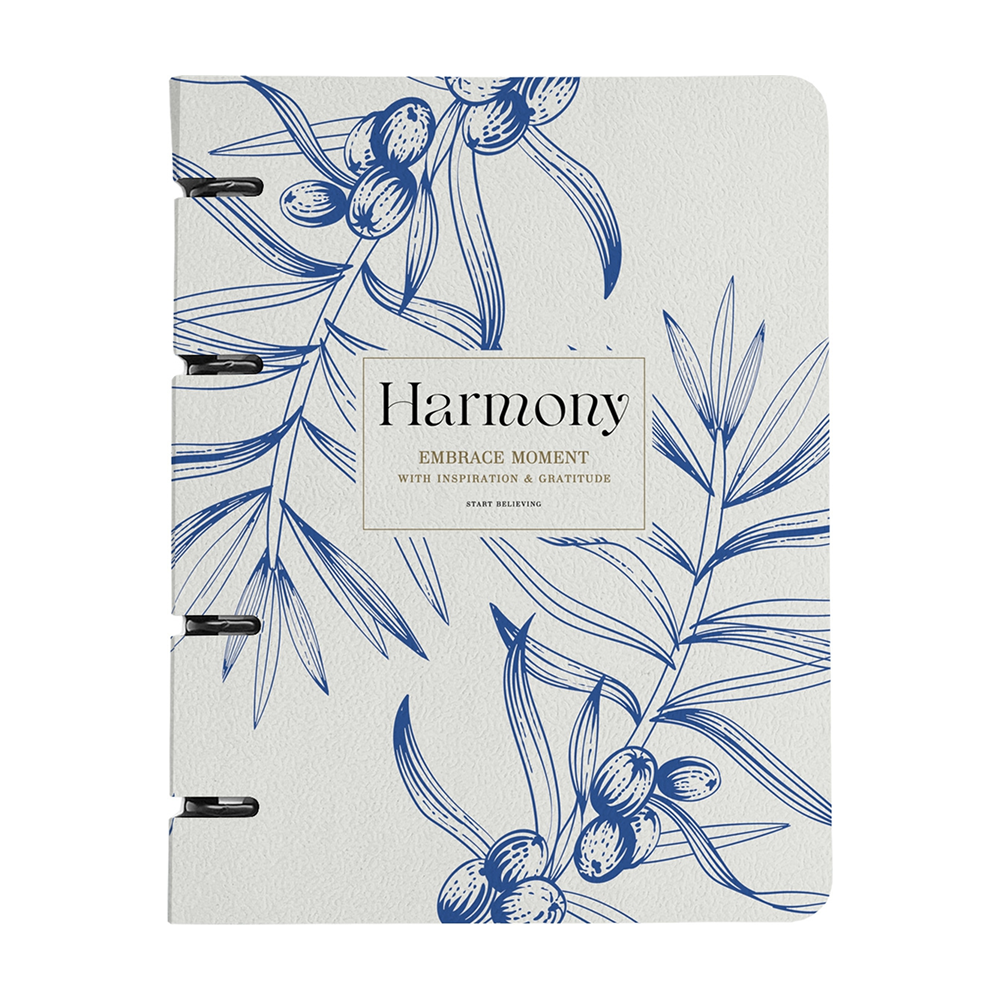 Тетрадь "Harmony ветка на айвори", A5, 80 листов, клетка, на кольцах, разноцветный