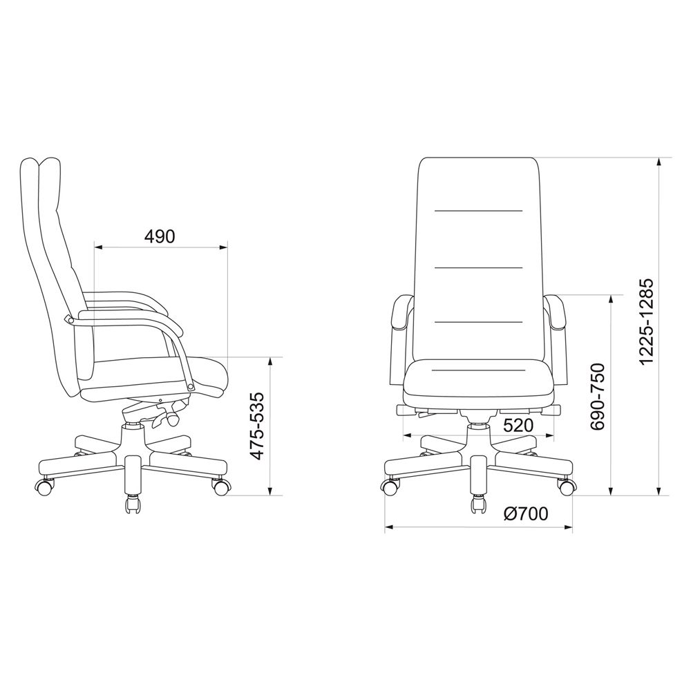 Кресло для руководителя Бюрократ "T-9927WALNUT", кожа, дерево, черный - 5