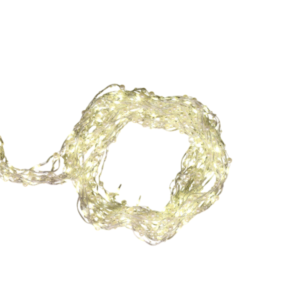 Гирлянда электрическая LED "Занавес. Жемчуг", тепло-белый