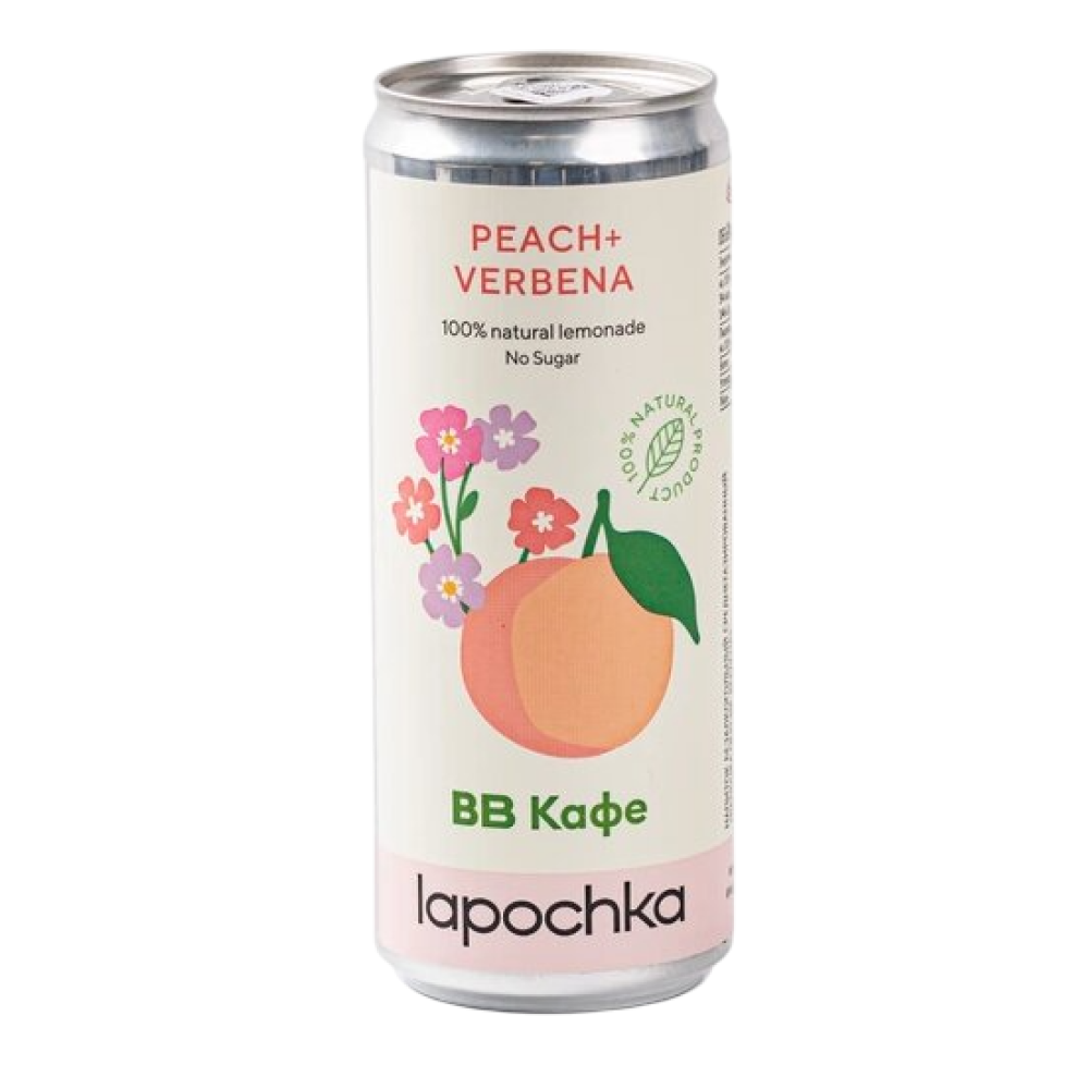 Напиток "Lapochka" вкус персика и вербены 0.33 л.