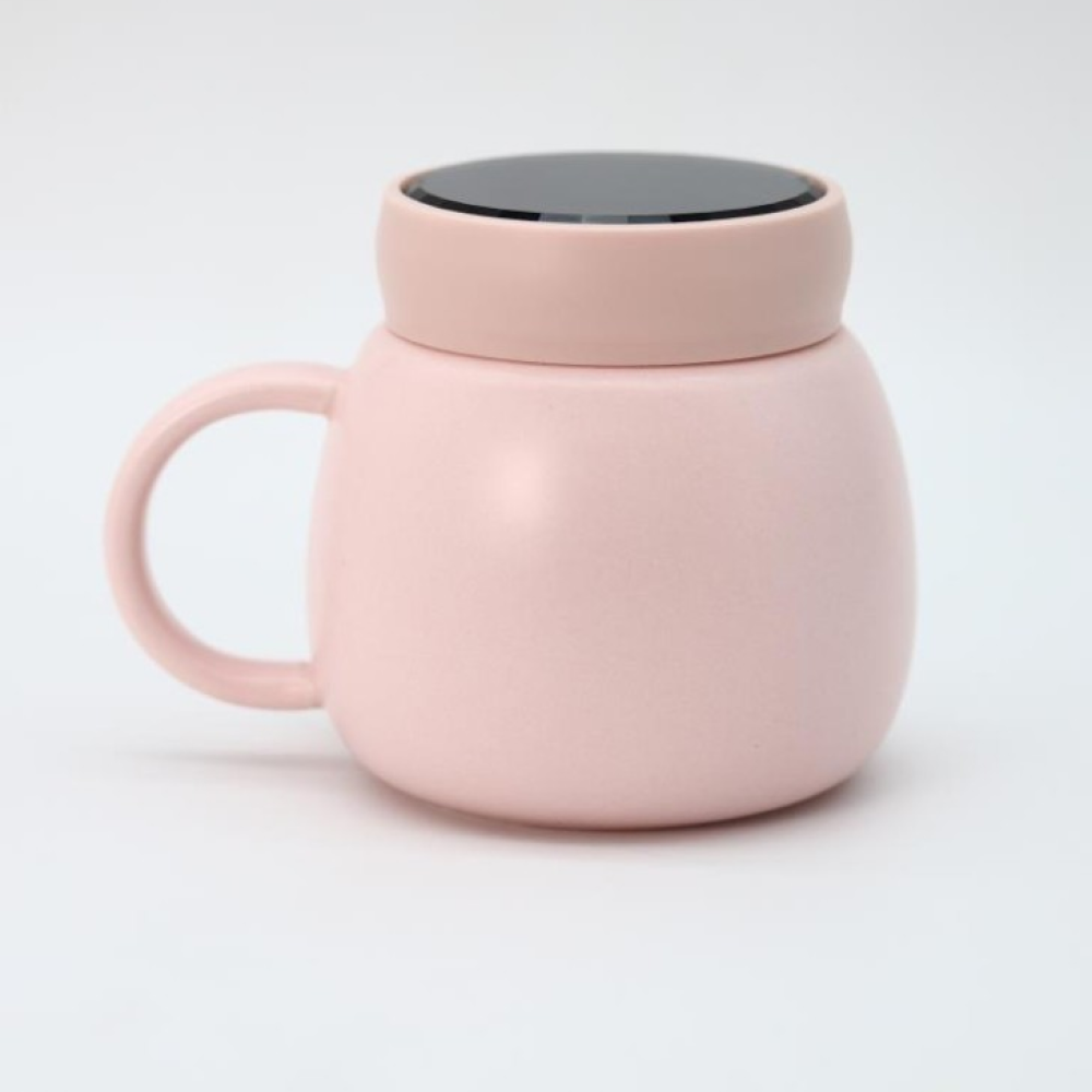 Кружка "Emotions of a cat" с крышкой, керамика, 420 мл, розовый - 5