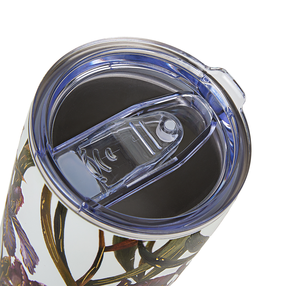 Кружка термическая "Flora. Ирисы", металл, пластик, 600 мл, белый - 4