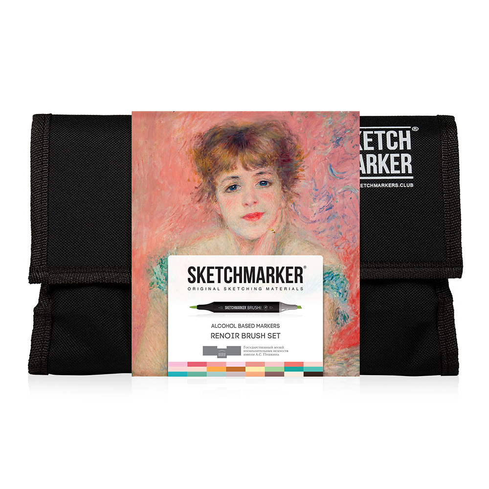 Набор маркеров перманентных "SKETCHMARKER & Pushkinskiy Brush. Ренуар", 24 шт.