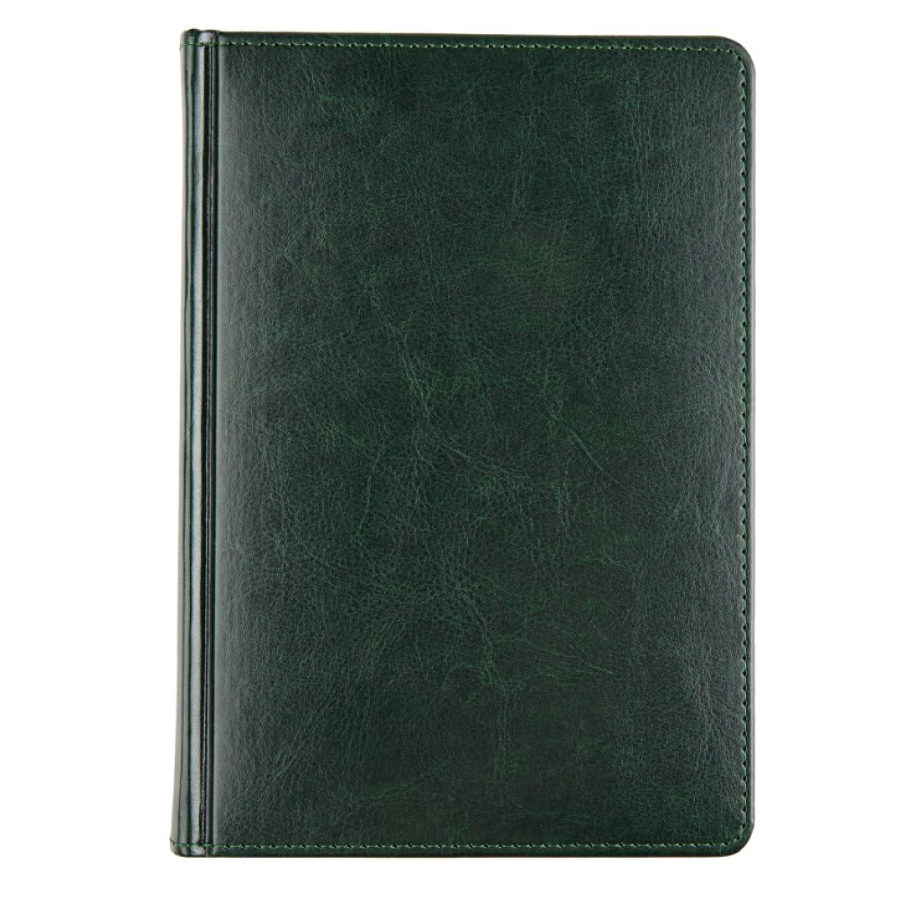 Ежедневник датированный А5 "Sidney Nebraska" 2026, зеленый, срез золотистый