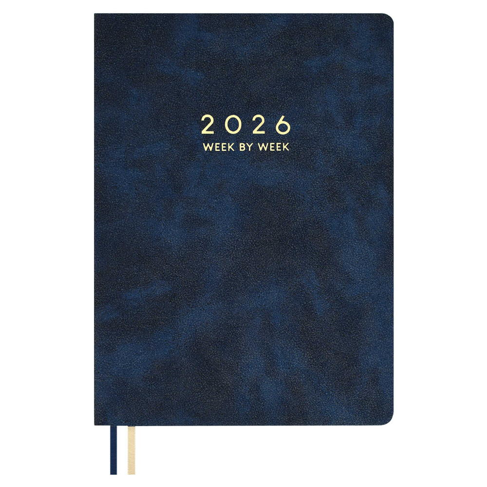 Еженедельник датированный "Тиволи Делавэ синий", 210х297 мм, 160 страниц, синий, 2026